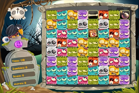 Zombie  Gems Match Saga screenshot 2