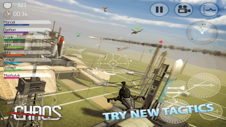 CHAOS Combat Copters HD -­ #1 Multiplayer Helicopter Simulator 3D screenshot-2