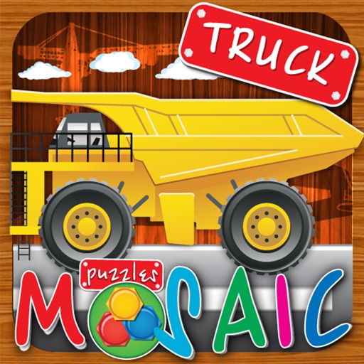 Animated puzzles cars truck Icon