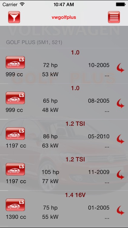 AutoParts VW Golf Plus