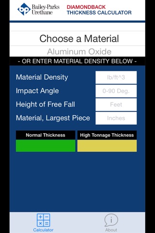 Bailey Parks Urethane - Diamondback® Thickness Calculator screenshot 2