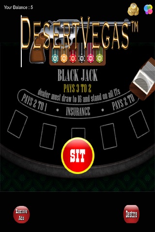 Desert Vegas™ Sensory Triumph 21 Blackjack - Hot Luxury Booya Style Jackpots screenshot 2