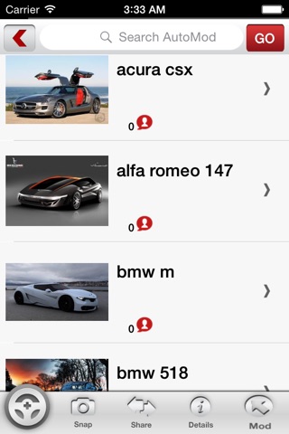 iAutoMod screenshot 2