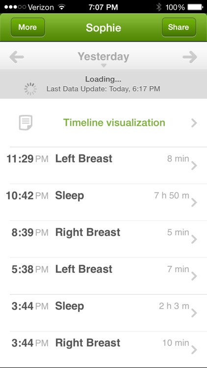 app to track breastfeeding and diapers