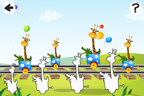 A Sort By Size Game for Children: Learn and Play with Animals Boarding a Train screenshot 2