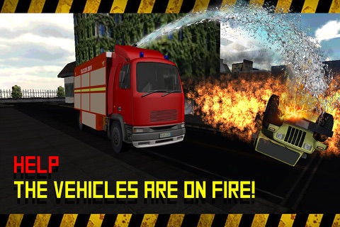 911 fire truck rescue simulator : drive the emergency firefighter car vehicle to accidental areas screenshot 2