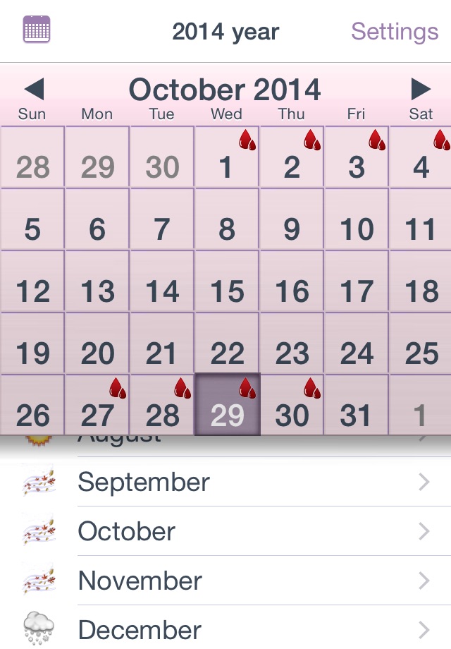 Woman Calendar - iCycle screenshot 2