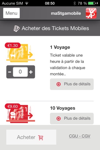 ticket mobile screenshot 2