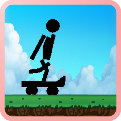 Skater Adv skateboard stickman icon