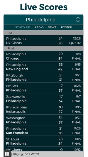 Philadelphia Football Radio & Live Scores(圖2)-速報App