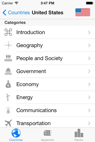 World Factbook Info Ultimate screenshot 2