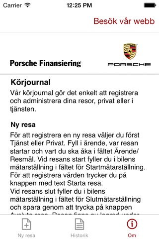 Porsche Körjournal screenshot 4