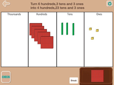 Place Value Subtraction (Base Ten Blocks) screenshot 3