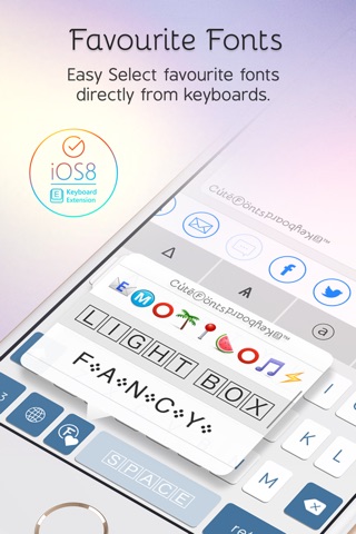 Cute Fonts Keyboard Extension - Type with Cool & Awesome Fonts Keyboard Changer for iOS 8 screenshot 3