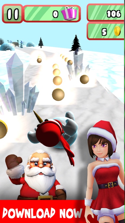 3D Lady Santa Run - Frozen Happy New Year Racing screenshot-4