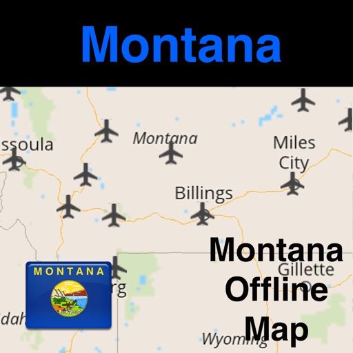 Montana Offline Map & Navigation & POI & Travel Guide & Wikipedia with Traffic Cameras Pro icon