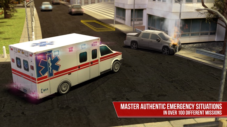 Emergency Simulator PRO - Driving and parking police car, ambulance and fire truck