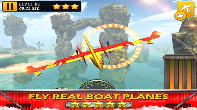 Sea plane Exotic Island Real Fly & Park Airplane Racing Game