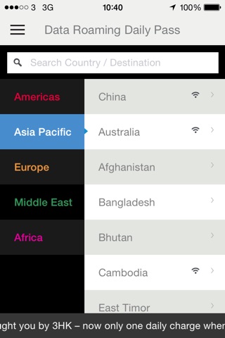 3HK Data Roaming App screenshot 2