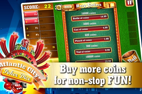 Atlantic City Poker Dice PRO - Best VIP Addicting Yatzy Style Casino Game screenshot 4