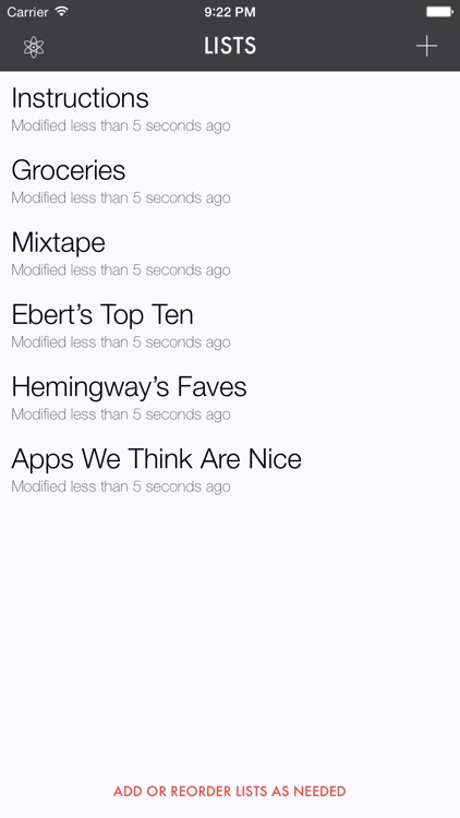 Ita — A List-Making App