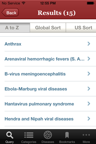 IDdx: Infectious Disease Queries screenshot 2