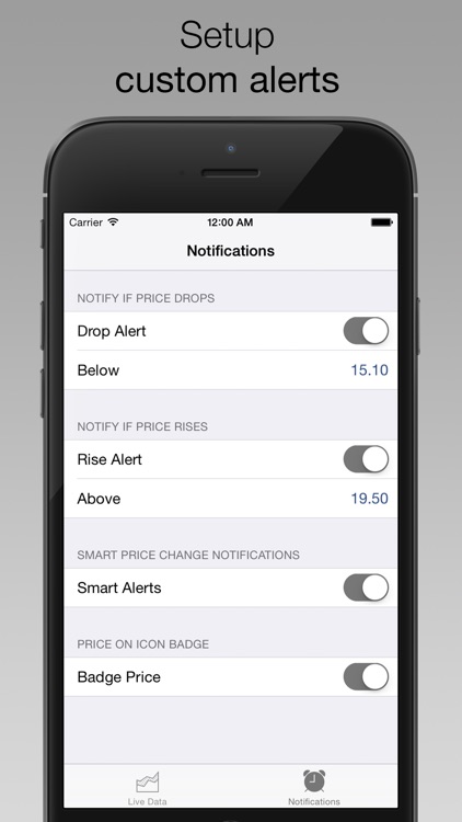 Silver Price Watch - live spot price on a troy ounce bullion coin icon /w widget, charts, push notifications, custom alerts and more!