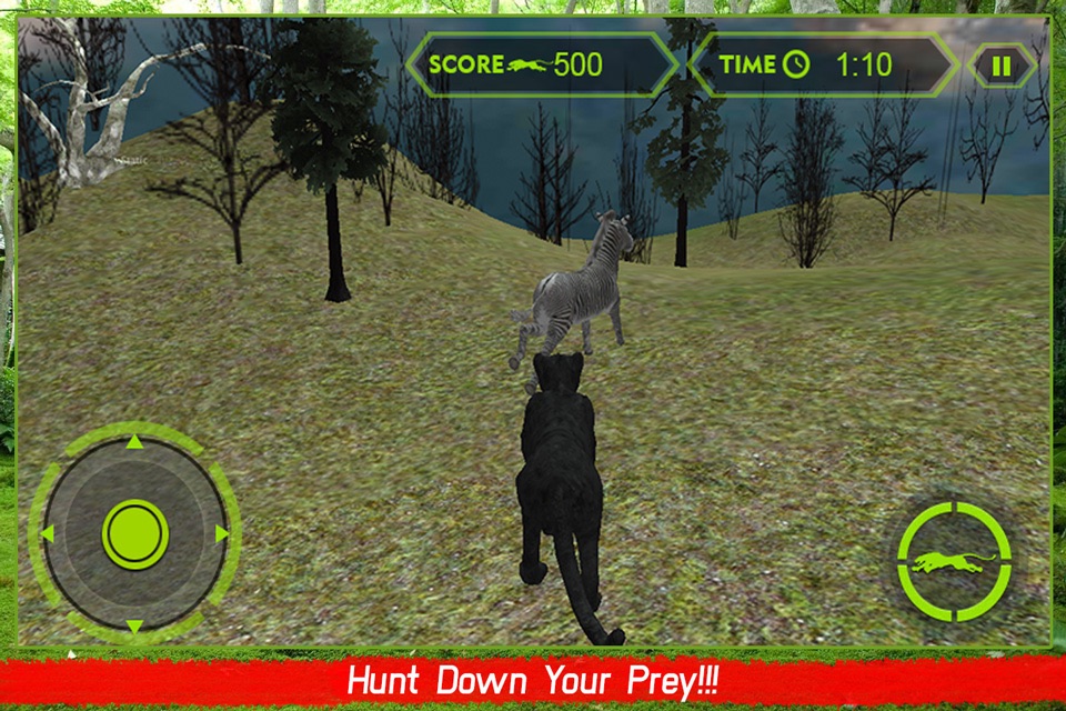 Wild Black Panther Attack Simulator 3D – Hunt the Zebra, Deer & Other Animal in Wildlife Safari screenshot 3