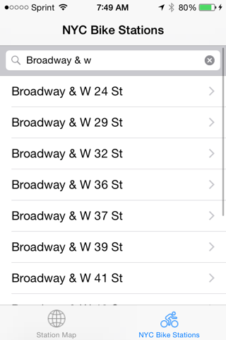 NYCBikeSharing screenshot 2