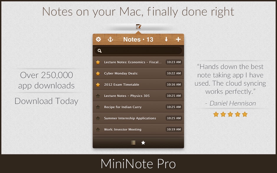 MiniNote Pro 破解版 Mac上优秀的笔记记事软件之一