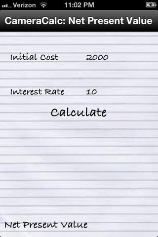 Net Present Value (NPV) Financial Calculator screenshot 2