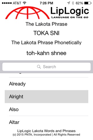 LipLogic Lakota Words and Phrases screenshot 2