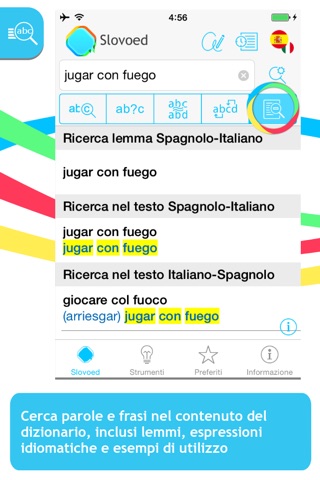 Italian <-> Spanish Slovoed Classic talking dictionary screenshot 2