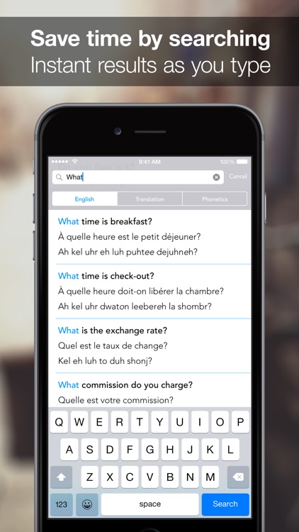 SpeakEasy French ~ Offline Phrasebook and Flashcards with Native Speaker Voice and Phonetics