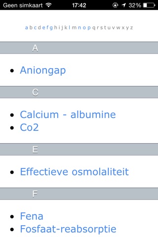 Formules interne geneeskunde screenshot 2