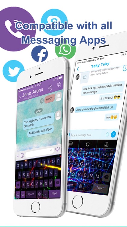 Custom Keyboard Neon : Color & Wallpaper Themes in The Night Lights Mania Style screenshot-3