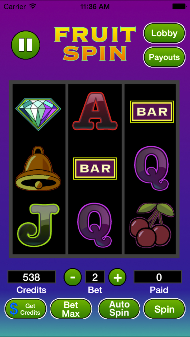 Awesome Fruit Spin 一款经典的3排的老虎机游戏。 screenshot 2