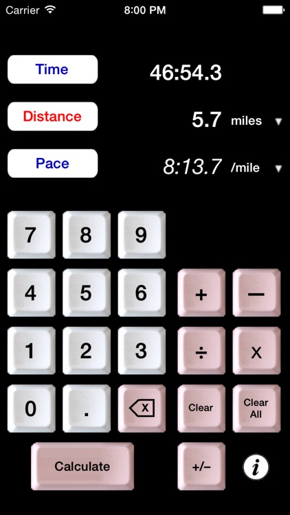 Athlete's Calculator
