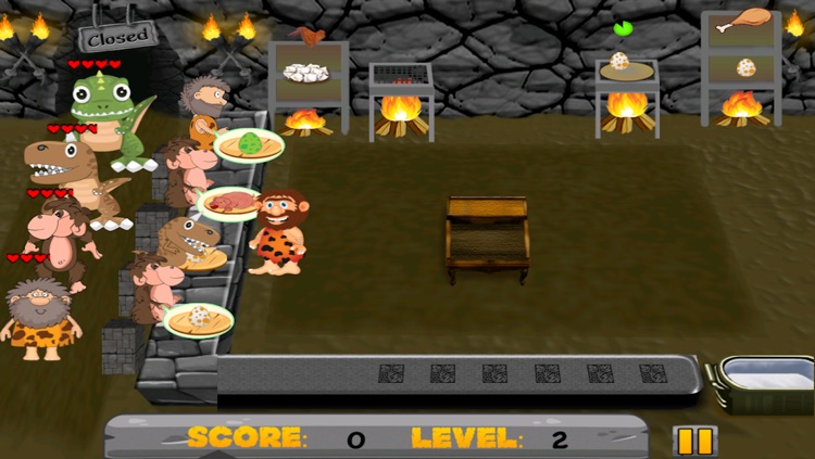 A Stone Age Caveman Coffee Shop Cafe FREE - Prehistoric Dino Diner Dash