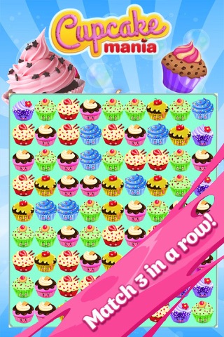 Cupcake Mania - Yummy Crazy Super Cookie Match 3 Puzzle Free screenshot 2