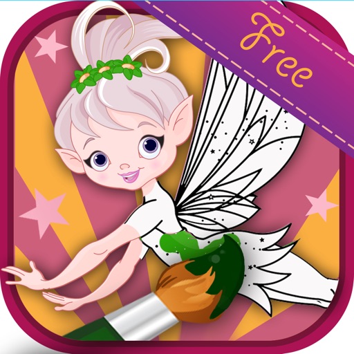 A Princess And Fairy Coloring Book For Kids - Preschool & Toddler Make Great Artwork FREE APP icon
