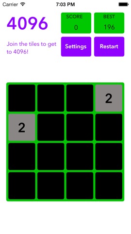 4096 slider puzzle - match adjacent numbers to make tile like 2048のおすすめ画像1