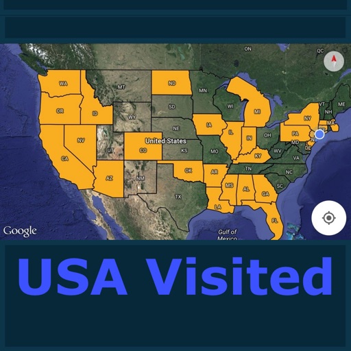 USA States & Cities Visited - My Footprint icon