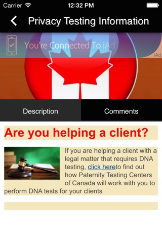 Paternity Testing Centres of Canada screenshot 2