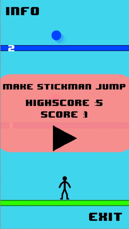 Make Stickman Jump - Avoid balls