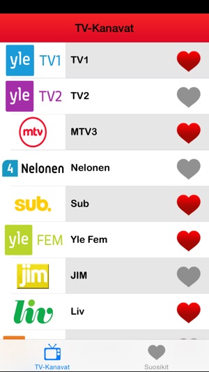 ▻ TV ohjelmat Suomi: Suomen TV-Kanavat Ohjelmaopas (FI) - Edition 2014 dans  l'App Store