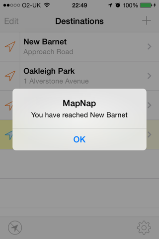 MapNap — a talking location-based alarm for sleepy commuters screenshot 4