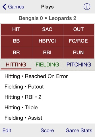 Stat Tap Baseball screenshot 2