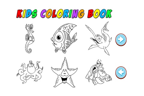 Kids Coloring Book - The Sea Animals Learning for Fun screenshot 2