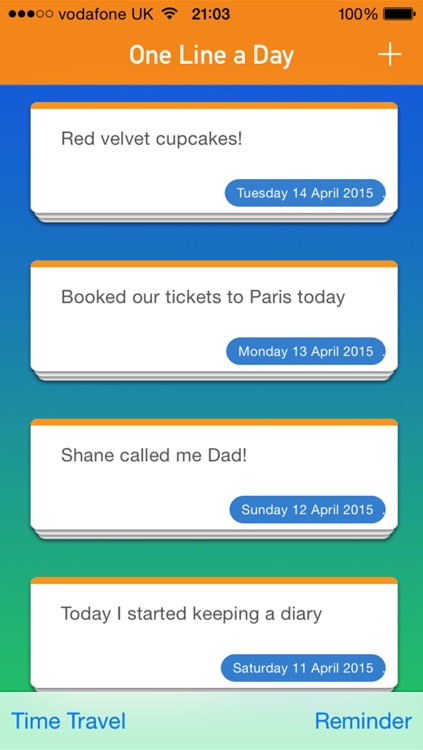 One Line a Day - Diary App